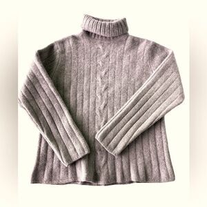 Vintage 4 ply cashmere sweater cable design xo super warm soft